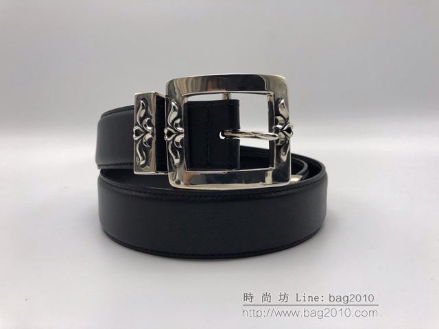 chrome hearts皮帶 克羅心男士腰帶 克羅心汪峰同款皮帶  gjc1591